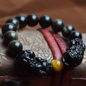 Natural Golden Obsidian Beads Stone